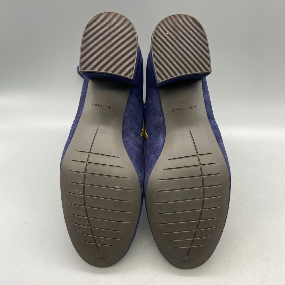 Cole Haan Saylor Grand Bootie II Women’s 6.5 M Blue Suede Ankle Boots Zipper NEW - Picture 13 of 13